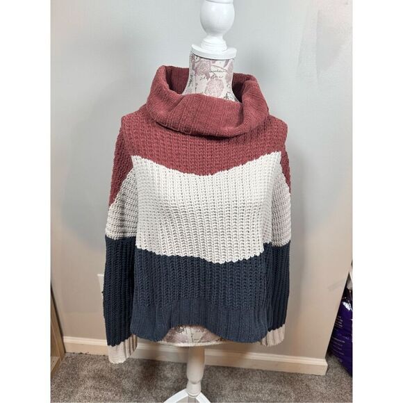 POL Clothing Women’s Cable Knit Turtleneck Sweater – Size M - Picture 4 of 6